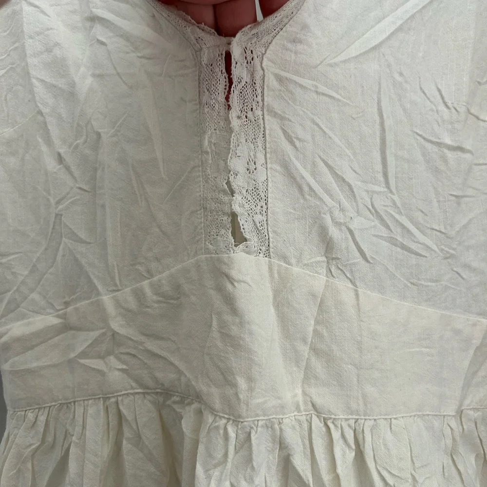 Gorgeous Ethereal Trf Collection For Zara White Linen Dress Summer cottagecore - Picture 9 of 12